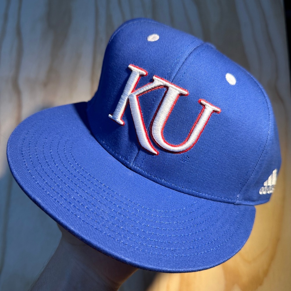 Adidas Kansas University Jayhawks Snapback Hat Blue NCAA OSFM